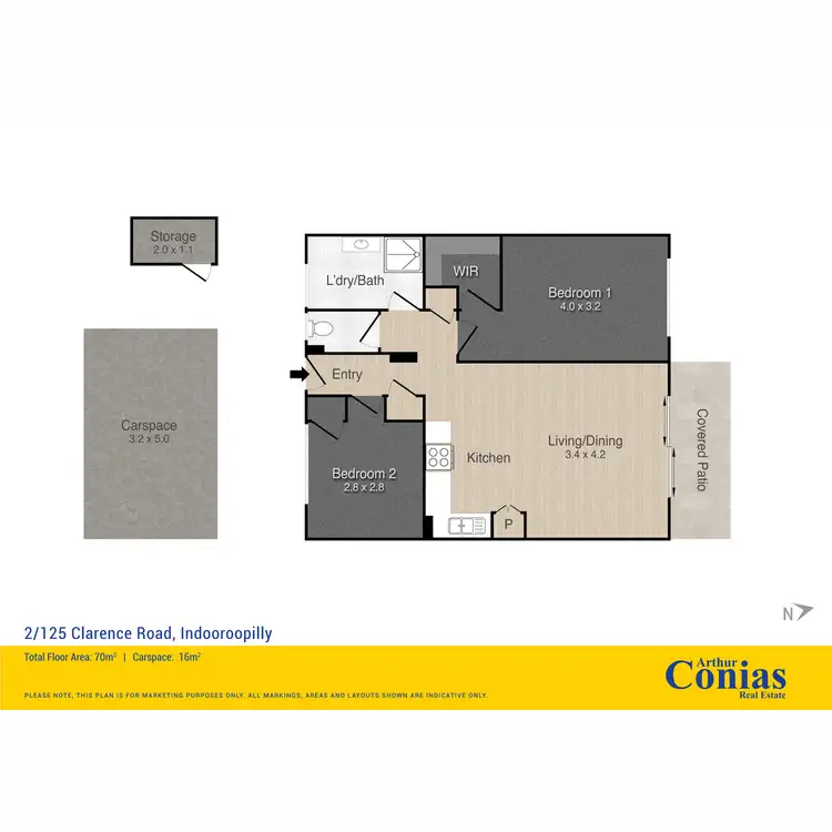 Floorplan of Homely unit listing, 2/125 Clarence Road, Indooroopilly QLD 4068