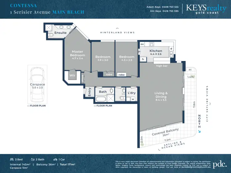 Floorplan of Homely unit listing, 191/1 Serisier Avenue, Main Beach QLD 4217