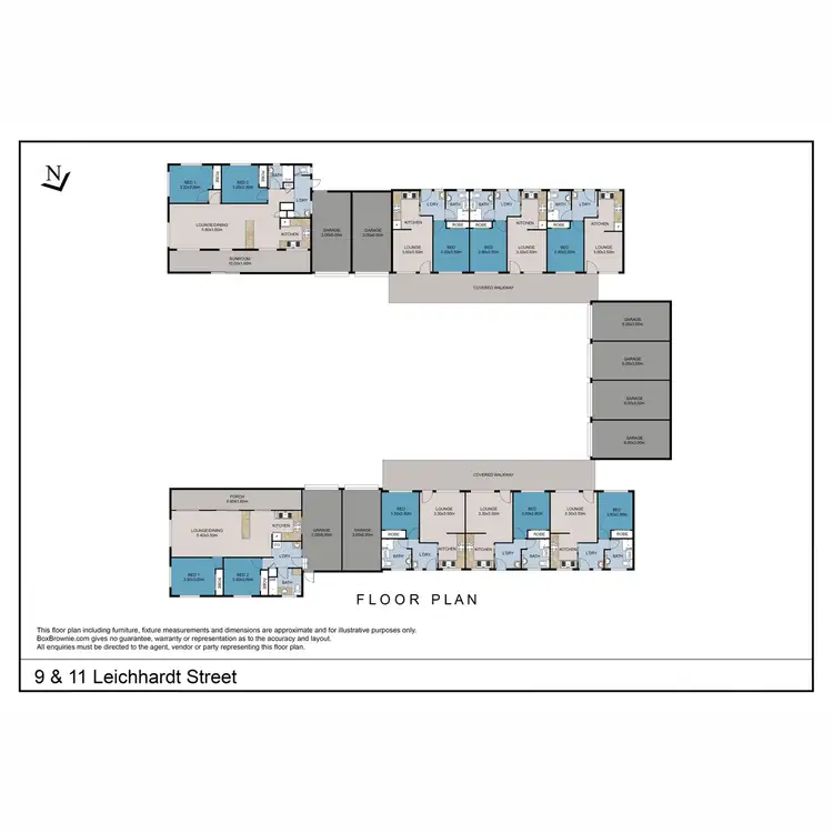 Floorplan of Homely block of units listing, 1 - 8/9 & 11 Leichhardt Street, Centenary Heights QLD 4350