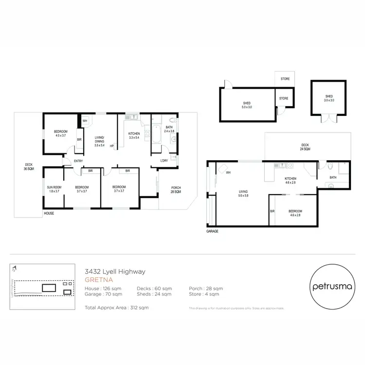 Floorplan of Homely house listing, 3432 Lyell Highway, Gretna TAS 7140