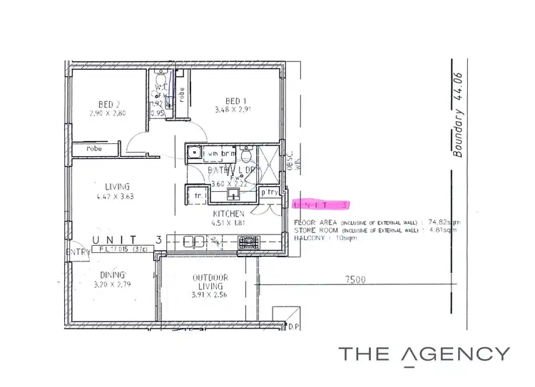 Floorplan of Homely house listing, 3/27 Pollard Street, Glendalough WA 6016