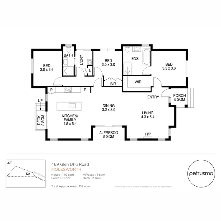 Floorplan of Homely house listing, 469a Glen Dhu Road, Molesworth TAS 7140