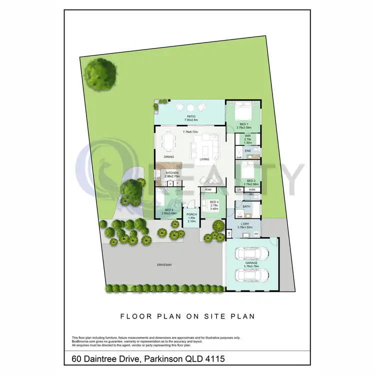 Floorplan of Homely house listing, 60 Daintree Drive, Parkinson QLD 4115