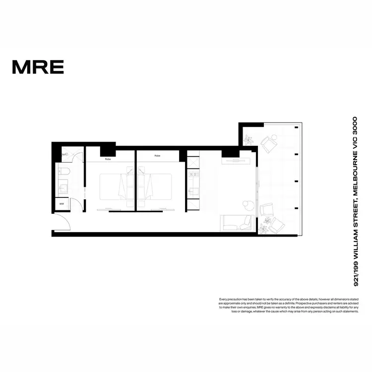 Floorplan of Homely apartment listing, 921/199 William Street, Melbourne VIC 3000