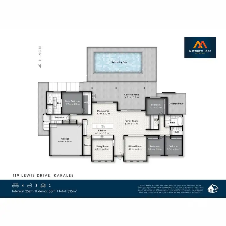 Floorplan of Homely house listing, 119-121 Lewis Drive, Karalee QLD 4306