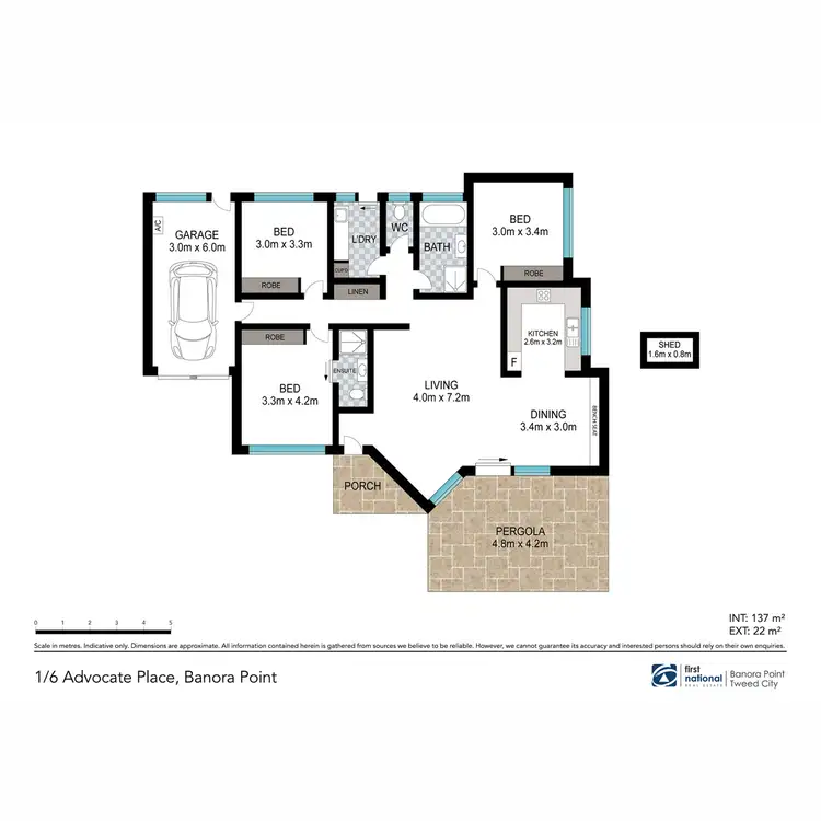 Floorplan of Homely villa listing, 1/6 Advocate Place, Banora Point NSW 2486