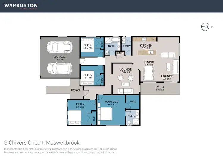 Floorplan of Homely house listing, 9 Chivers Circuit, Muswellbrook NSW 2333