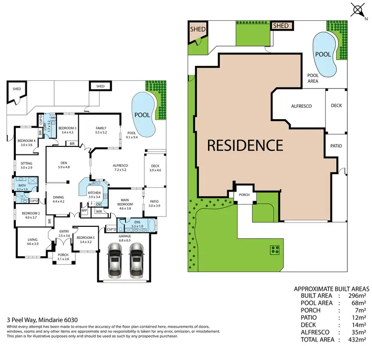 Floorplan of Homely house listing, 3 Peel Way, Mindarie WA 6030