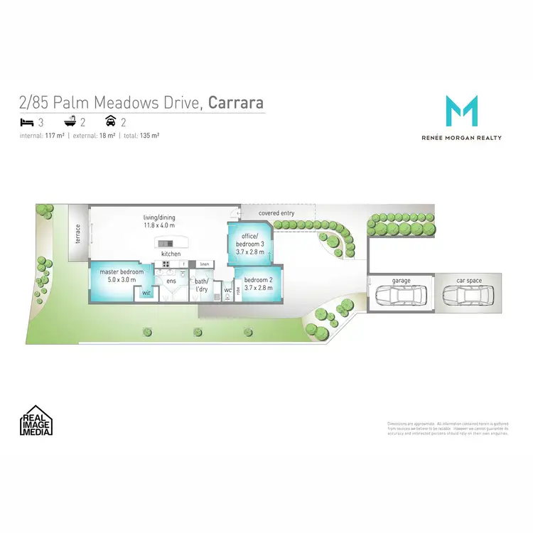 Floorplan of Homely villa listing, 2/85 Palm Meadows Drive, Carrara QLD 4211