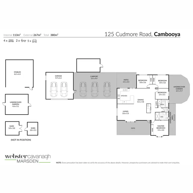Floorplan of Homely rural property listing, 125 Cudmore Road, Cambooya QLD 4358