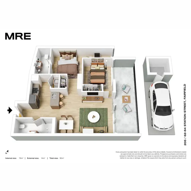 Floorplan of Homely apartment listing, 205/62-64 Station Street, Fairfield VIC 3078
