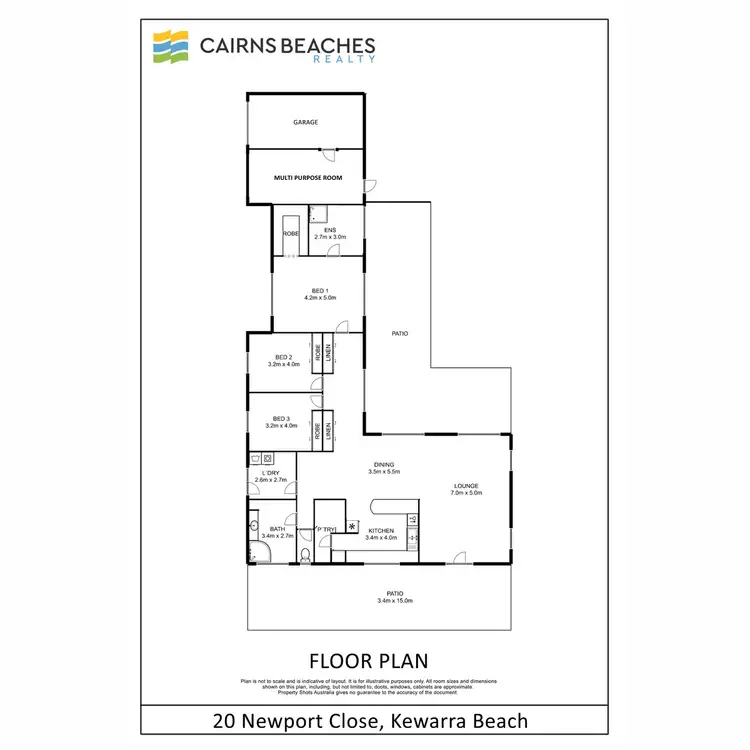 Floorplan of Homely house listing, 20 Newport Close, Kewarra Beach QLD 4879