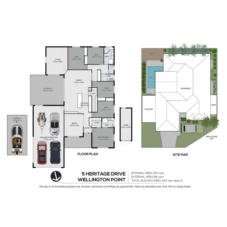 Floorplan of Homely house listing, 5 Heritage Drive, Wellington Point QLD 4160