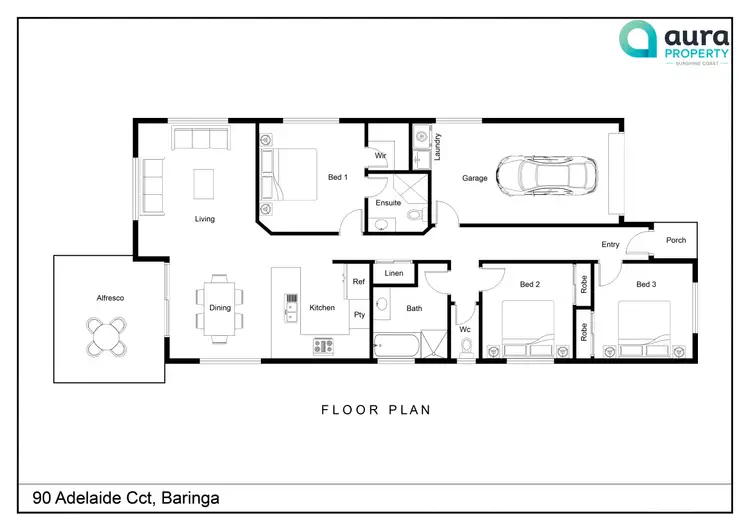 Floorplan of Homely house listing, 90 Adelaide Circuit, Baringa QLD 4551