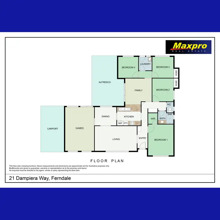 Floorplan of Homely house listing, 21 Dampiera Way, Ferndale WA 6148