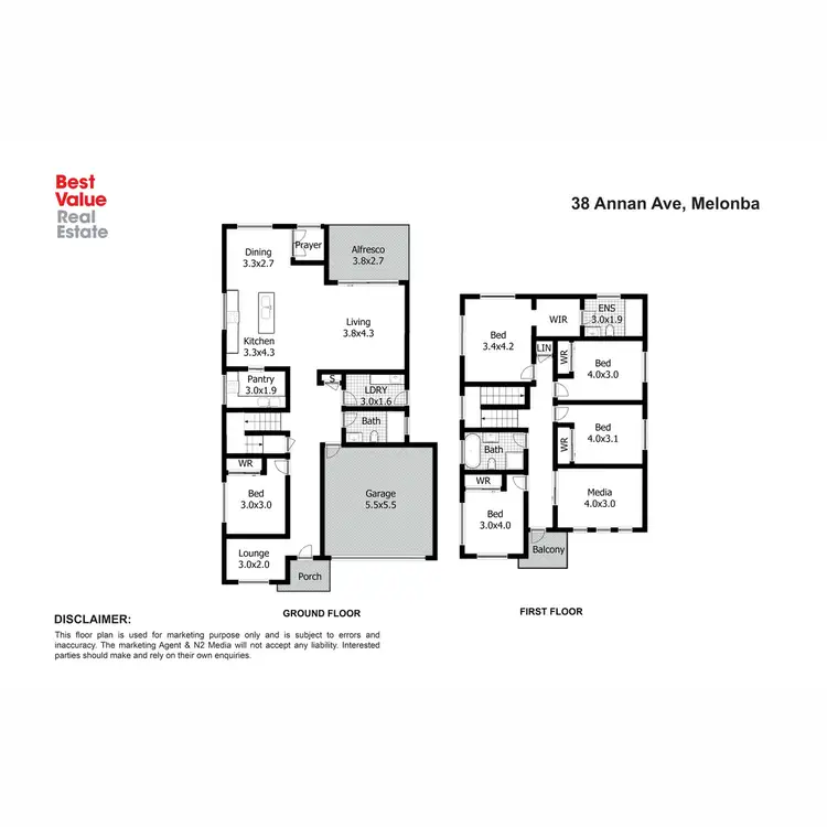 Floorplan of Homely house listing, 38 Annan Avenue, Marsden Park NSW 2765