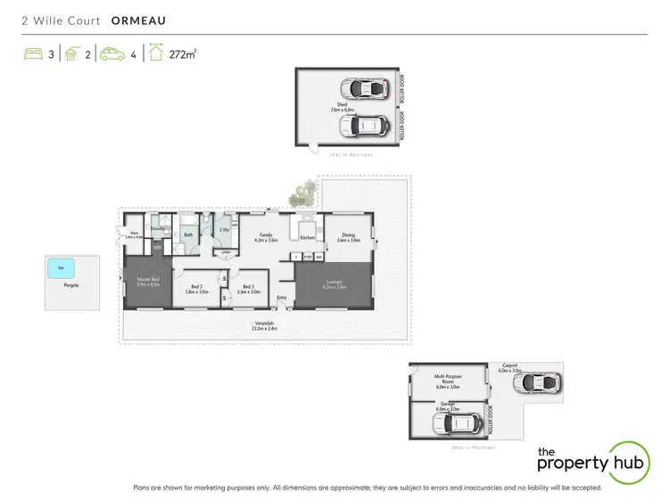 Floorplan of Homely rural property listing, 2 Wille Court, Ormeau QLD 4208