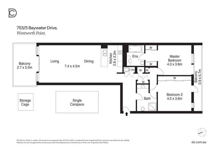 Floorplan of Homely apartment listing, 753/5 Baywater Drive, Wentworth Point NSW 2127