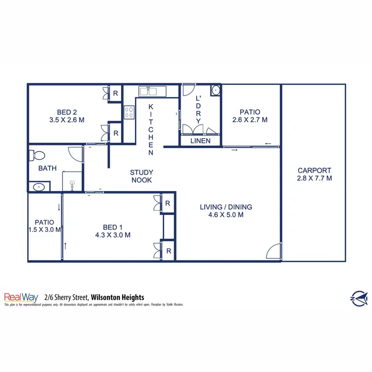 Floorplan of Homely unit listing, 2/6 Sherry Street, Wilsonton Heights QLD 4350