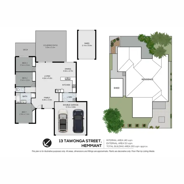 Floorplan of Homely house listing, 13 Tawonga Street, Hemmant QLD 4174