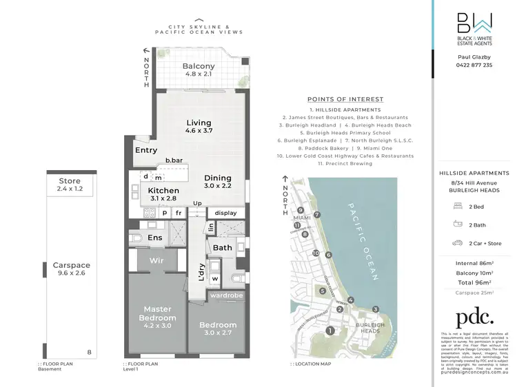 Floorplan of Homely apartment listing, 8/34 Hill Avenue, Burleigh Heads QLD 4220