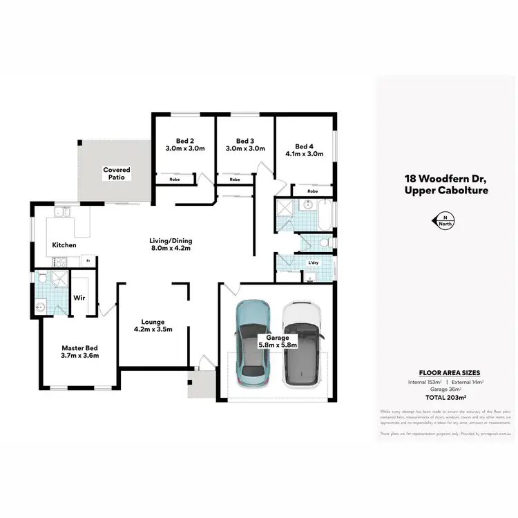 Floorplan of Homely house listing, 18 Woodfern Drive, Upper Caboolture QLD 4510