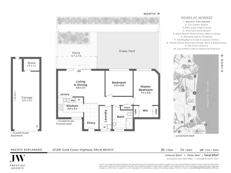 Floorplan of Homely unit listing, 2/1281 Gold Coast Highway, Palm Beach QLD 4221