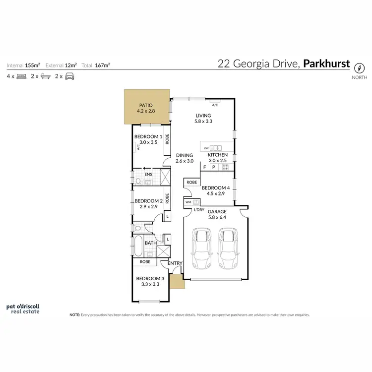 Floorplan of Homely house listing, 22 Georgia Drive, Parkhurst QLD 4702