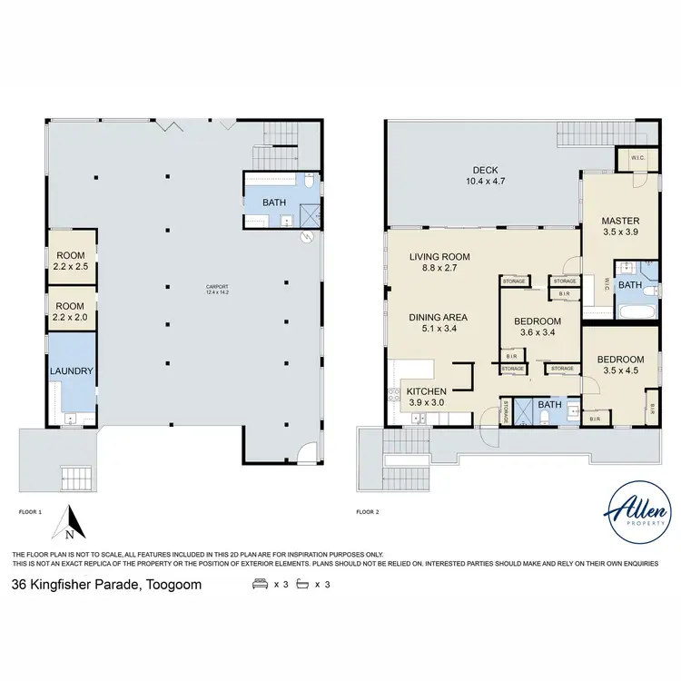 Floorplan of Homely house listing, 36 Kingfisher Parade, Toogoom QLD 4655
