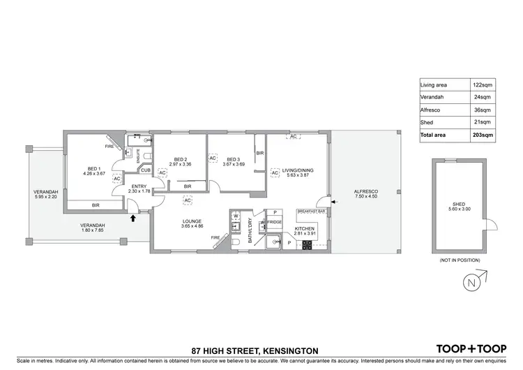 Floorplan of Homely house listing, 87 High Street, Kensington SA 5068