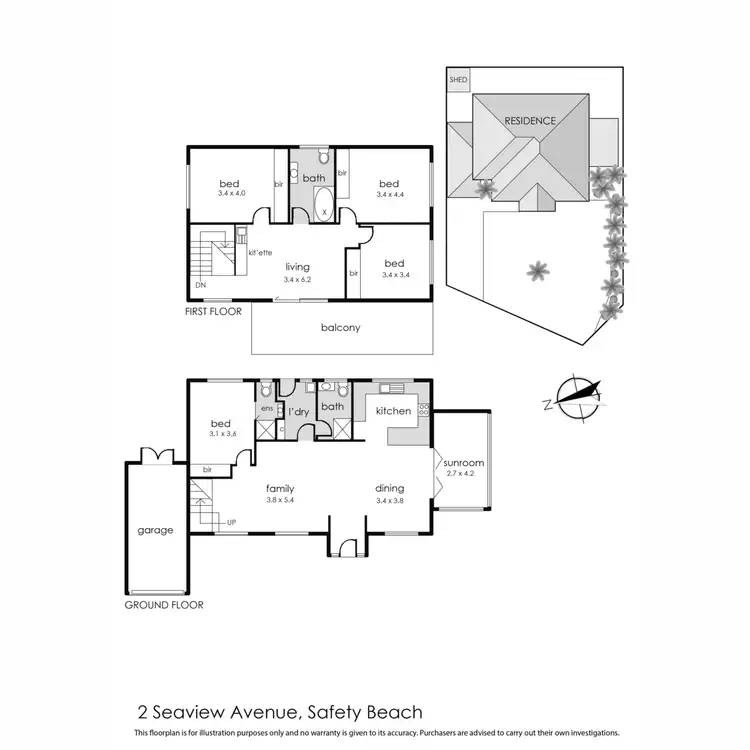 Floorplan of Homely house listing, 2 Seaview Avenue, Safety Beach VIC 3936