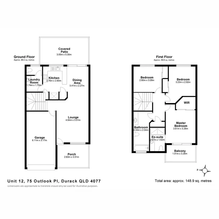 Floorplan of Homely unit listing, 12/75 Outlook Place, Durack QLD 4077