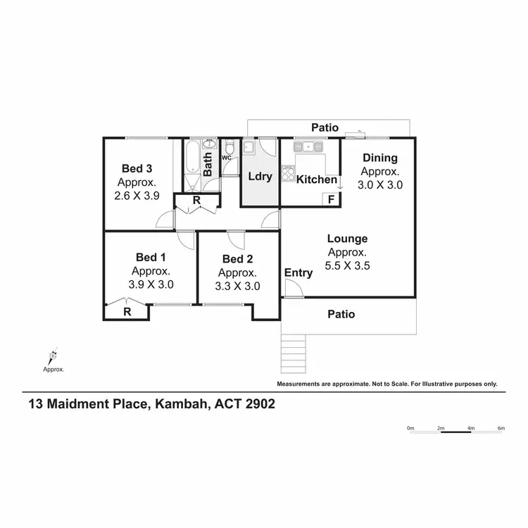 Floorplan of Homely house listing, 13 Maidment Place, Kambah ACT 2902