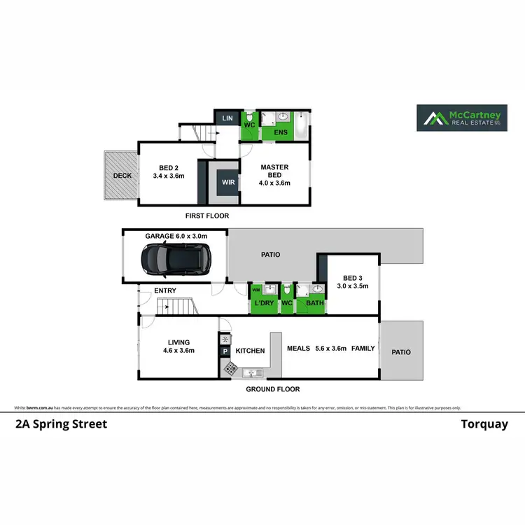 Floorplan of Homely townhouse listing, 2A Spring Street, Torquay VIC 3228