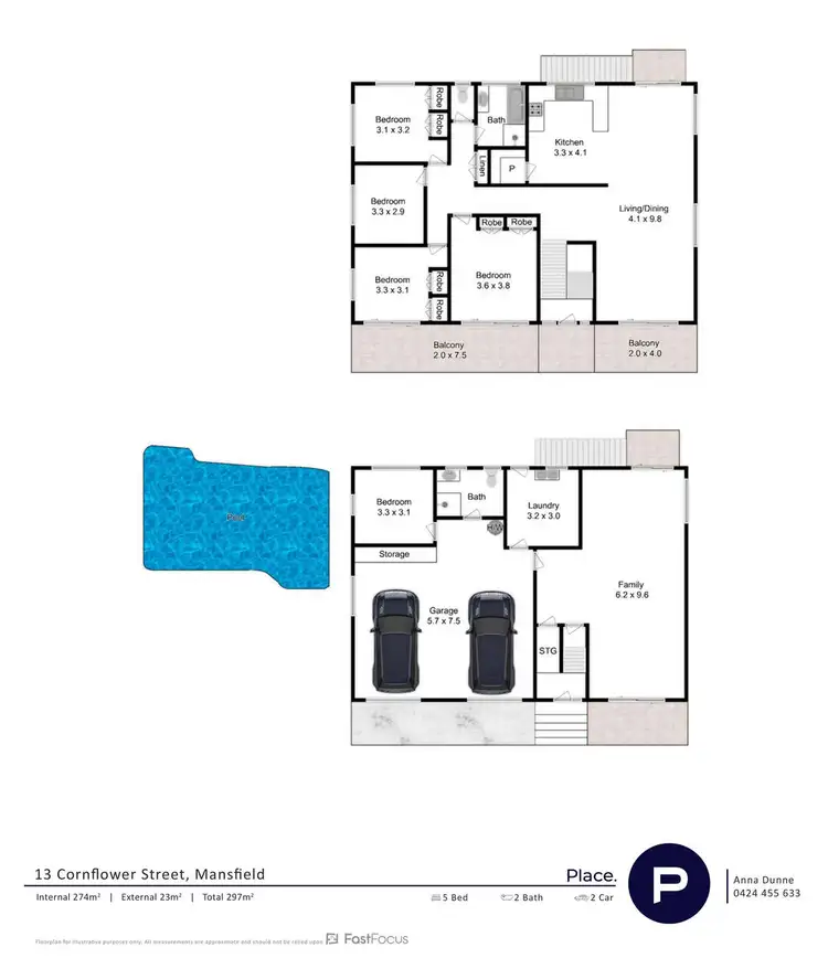 Floorplan of Homely house listing, 13 Cornflower Street, Mansfield QLD 4122