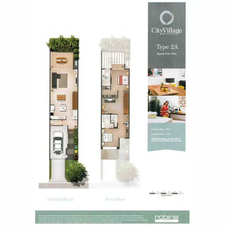Floorplan of Homely townhouse listing, 14 The Gardenway, Robina QLD 4226