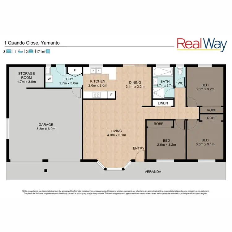 Floorplan of Homely house listing, 1 Quando Close, Yamanto QLD 4305