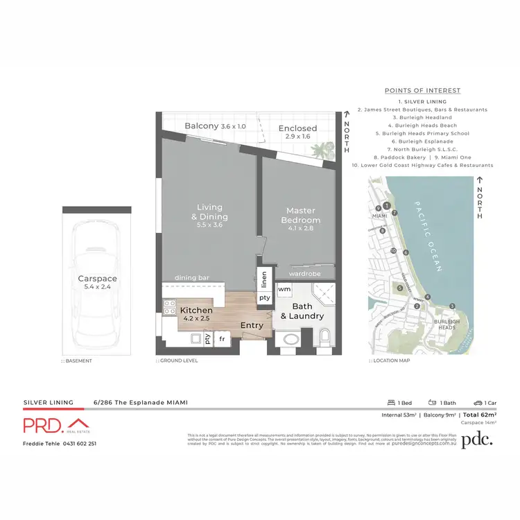 Floorplan of Homely unit listing, 6/286 The Esplanade, Miami QLD 4220