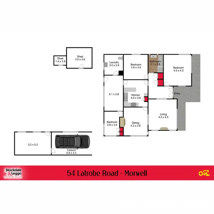 Floorplan of Homely house listing, 54 Latrobe Road, Morwell VIC 3840