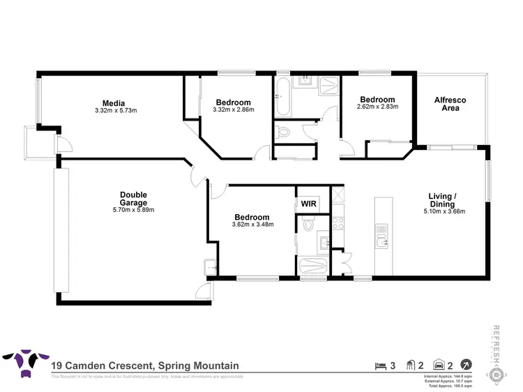 Floorplan of Homely house listing, 19 Camden Crescent, Spring Mountain QLD 4300