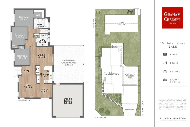 Floorplan of Homely house listing, 15 Helen Crescent, Sale VIC 3850