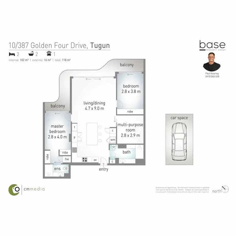 Floorplan of Homely apartment listing, 10 "San Simeon"/387 Golden Four Drive, Tugun QLD 4224