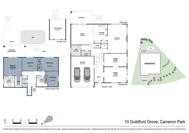 Floorplan of Homely house listing, 10 Guildford Grove, Cameron Park NSW 2285