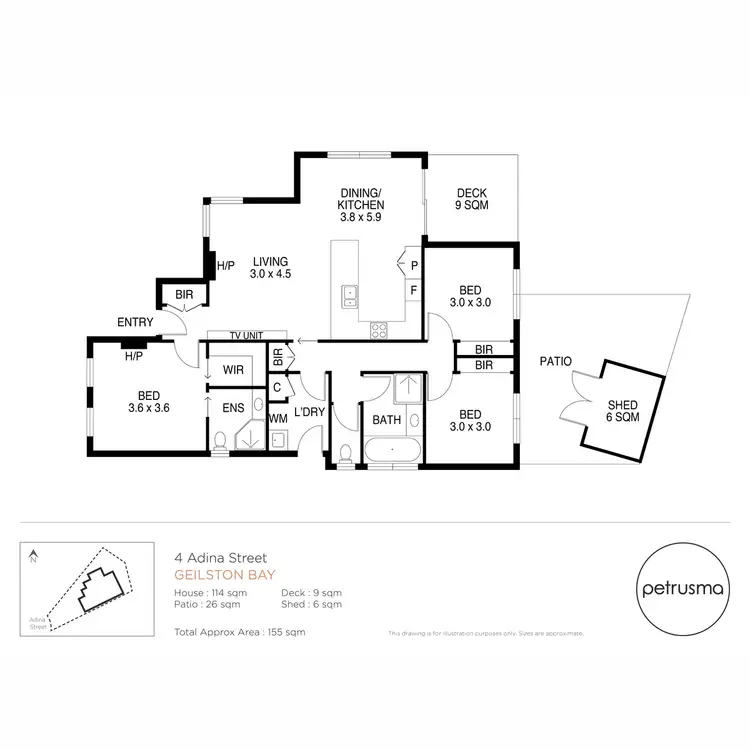 Floorplan of Homely house listing, 4 Adina Street, Geilston Bay TAS 7015