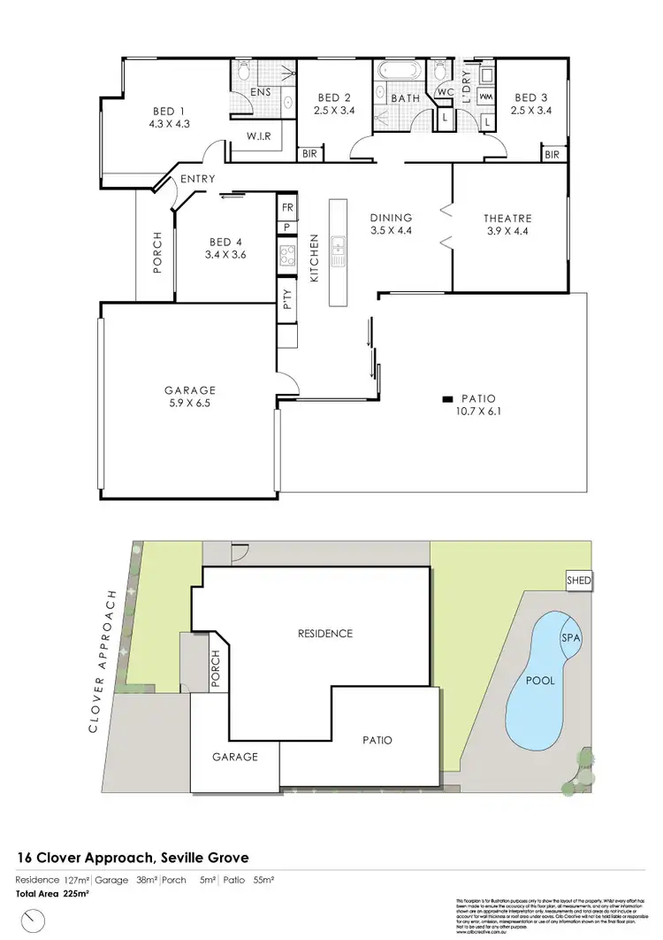 Floorplan of Homely house listing, 16 Clover Approach, Seville Grove WA 6112