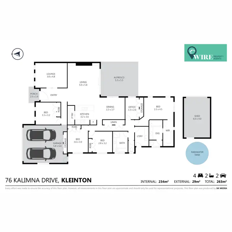 Floorplan of Homely house listing, 76 Kalimna Drive, Kleinton QLD 4352