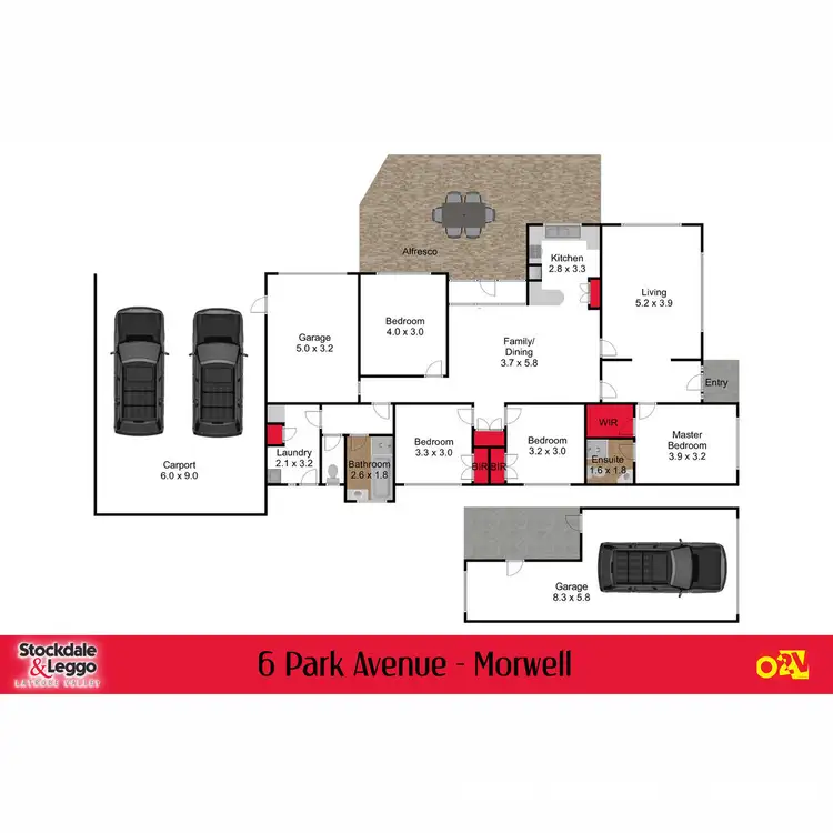 Floorplan of Homely house listing, 6 Park Avenue, Morwell VIC 3840