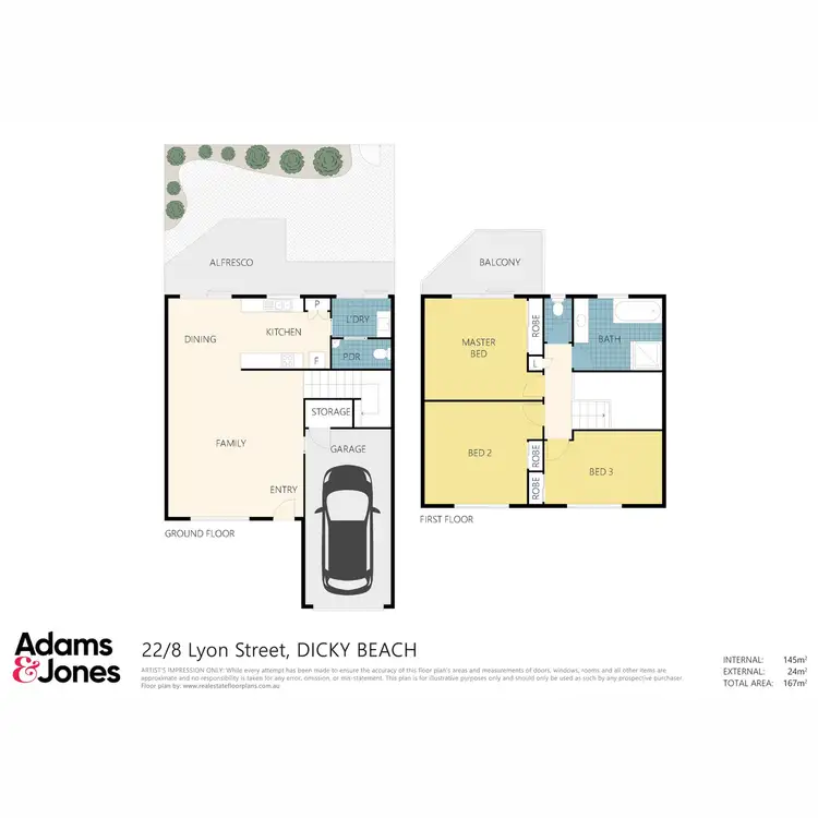 Floorplan of Homely townhouse listing, 22/8 Lyon Street, Dicky Beach QLD 4551