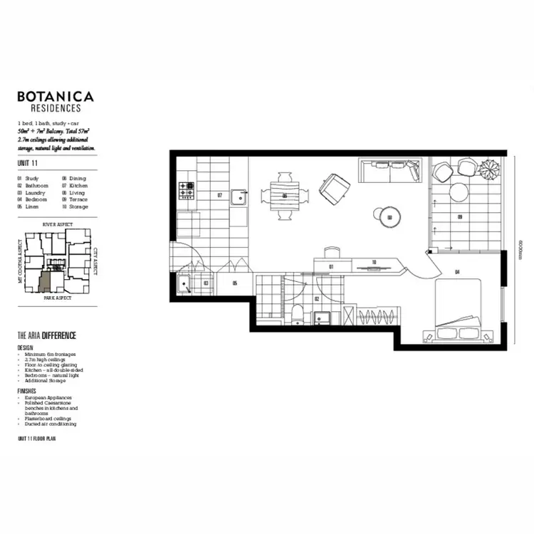 Floorplan of Homely apartment listing, 1011/2-4 Edmondstone Street, South Brisbane QLD 4101