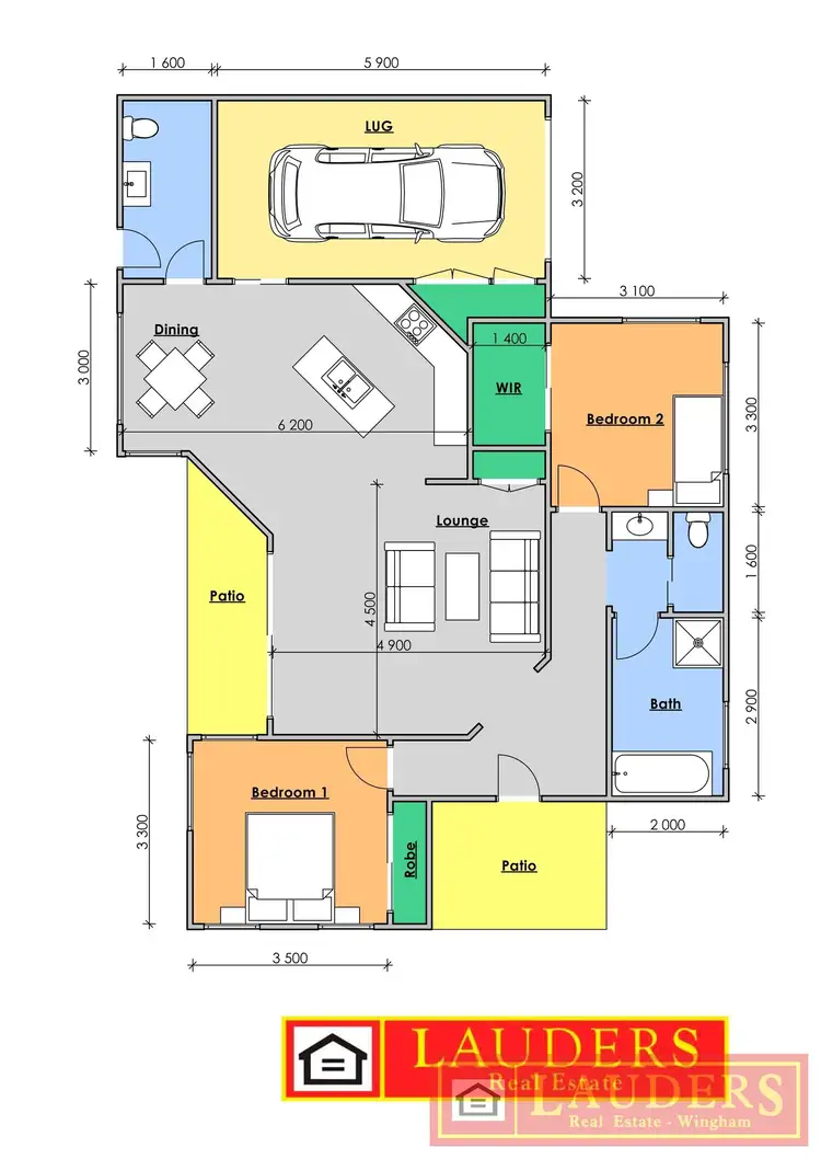 Floorplan of Homely unit listing, 1/1 Ruth Street, Wingham NSW 2429